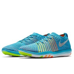 Nike Free Transform Flyknit Training Shoes - Gamma Blue Total Orange